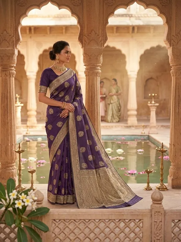 Regal_Deep_Purple_Banarasi_Silk_Saree_with_Grand_Gold_Zari_Border(viscose)
