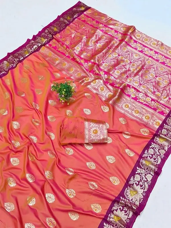 Striped_Woven_Design_Banarasi_Saree