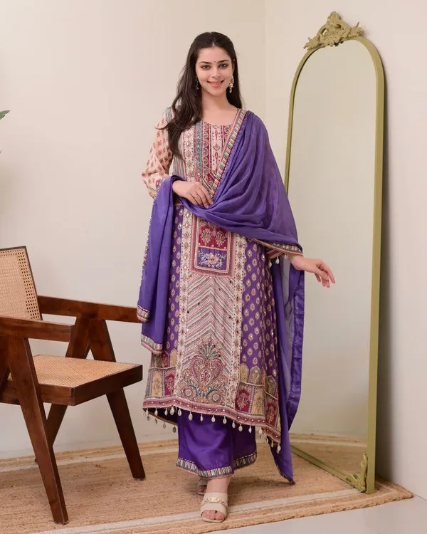 Pink_And_Purple_Ethnic_Printed_Suit_Set_With_Dupatta