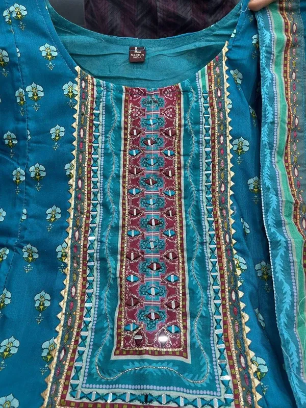Turquoise_Embroidered_Anarkali_Suit_Set_With_Dupatta