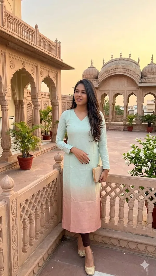 Mint_Green_Ombre_Long_Kurta_For_Women