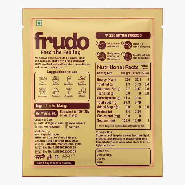 Frudo_Freeze_Dried_Mango_Chips_100_Real_Fruit_Snack_No_Added_Sugar_Crunchy_Bites_Vegan_Gluten_Free_10G__Mango_Pack_Of_10