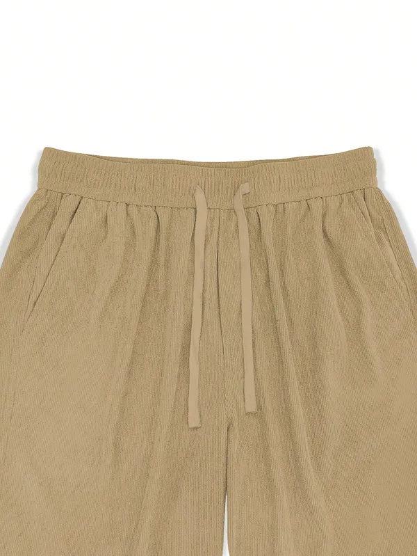 Mens_Beige_Corduroy_Wide_Leg_Pants_With_Elastic_Waist