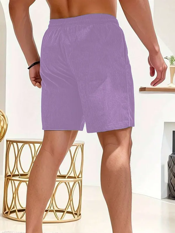 Mens_Purple_Casual_Shorts_With_Pockets