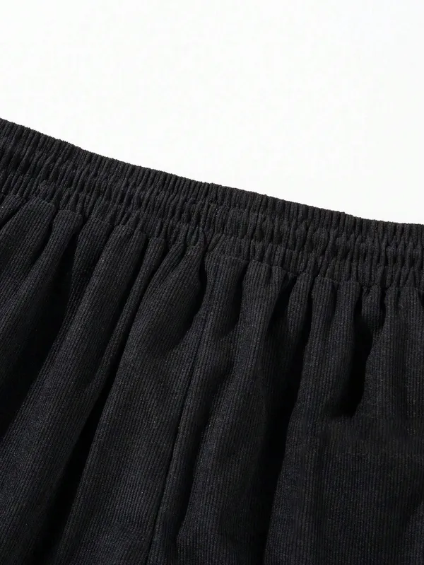 Mens_Black_Corduroy_Swim_Shorts_With_White_Drawstring