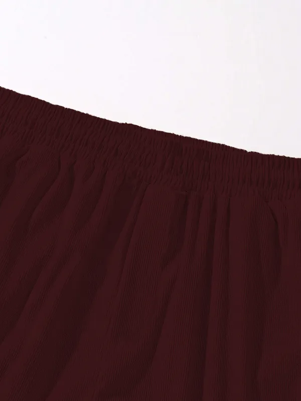 Mens_Drawstring_Casual_Shorts_-_Burgundy/Maroon