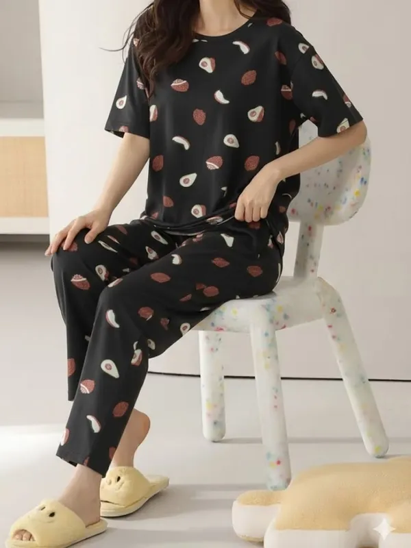 Black_Avocado_Print_Pajama_Set_-_Comfortable_Sleepwear_For_Women