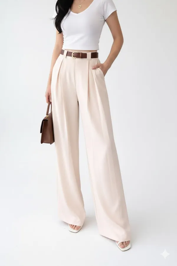 High-Waisted_Wide_Leg_Pleated_Trousers_-_Beige