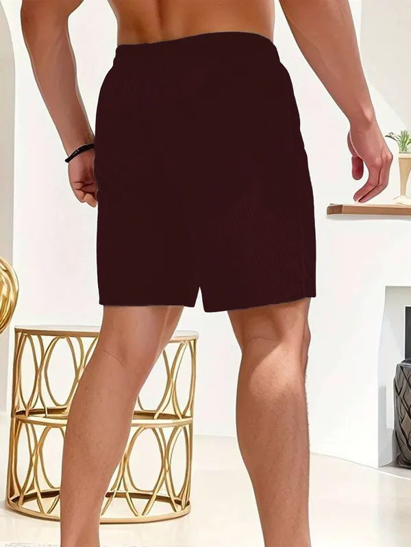 Mens_Drawstring_Casual_Shorts_-_Burgundy/Maroon