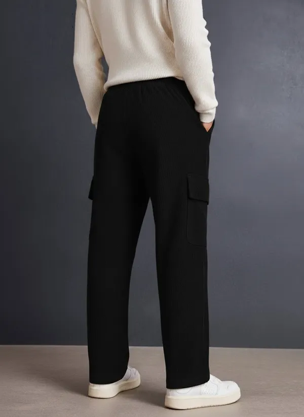 Mens_Black_Cargo_Pants_With_Drawstring_Waist_And_Side_Pockets