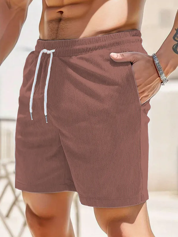 Mens_Dusty_Rose_Ribbed_Drawstring_Shorts