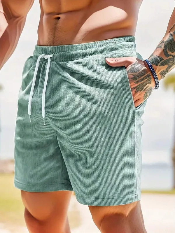 Mens_Corduroy_Drawstring_Shorts_-_Sage_Green
