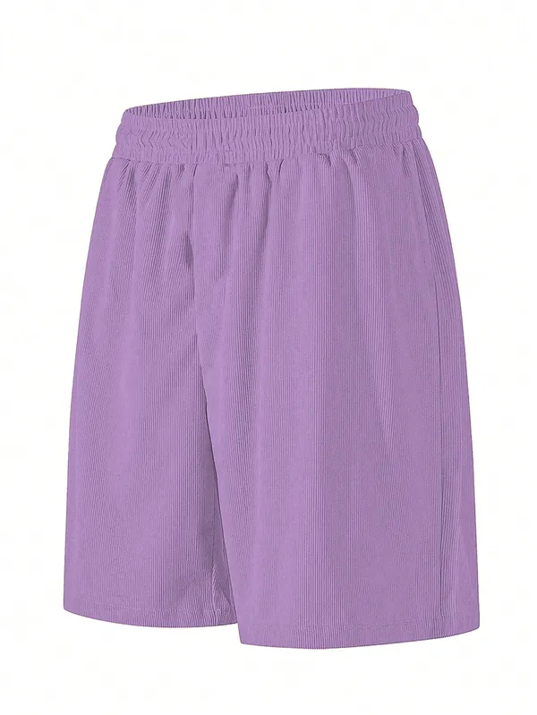 Mens_Purple_Casual_Shorts_With_Pockets