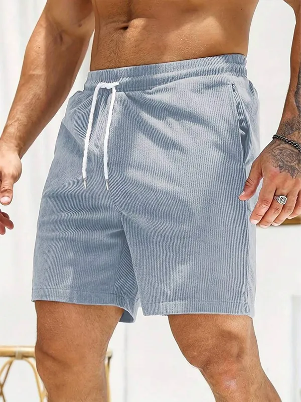 Mens_Light_Blue_Corduroy_Shorts_With_Elastic_Waist_And_Drawstring