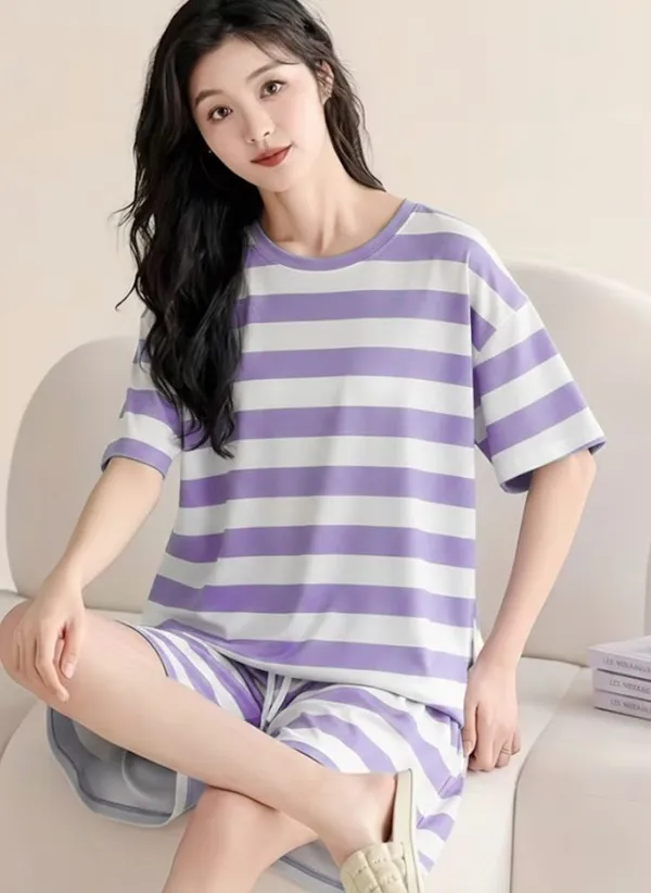 Purple_And_White_Striped_Cotton_Pajama_Set_-_Comfortable_Loungewear_For_Women