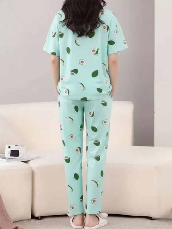 Avocado_Print_Mint_Green_Pajama_Set_For_Women_-_Comfortable_Cotton_Sleepwear