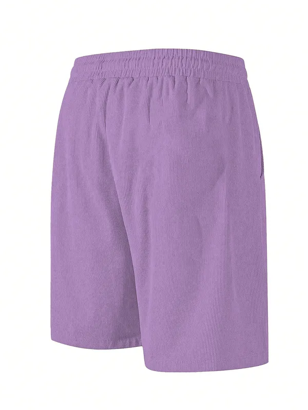 Mens_Purple_Casual_Shorts_With_Pockets