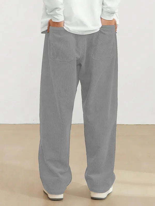 Grey_Drawstring_Waist_Casual_Lounge_Pants