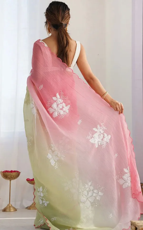 Stylish_Dual_Tone_Jimmy_Chhu_Saree_with_Scallop_Border