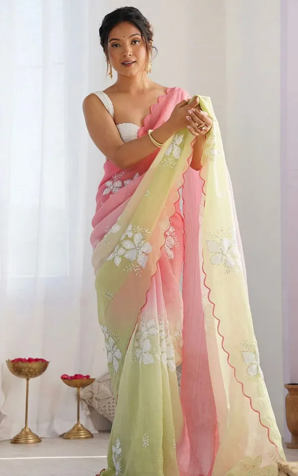 Stylish_Dual_Tone_Jimmy_Chhu_Saree_with_Scallop_Border