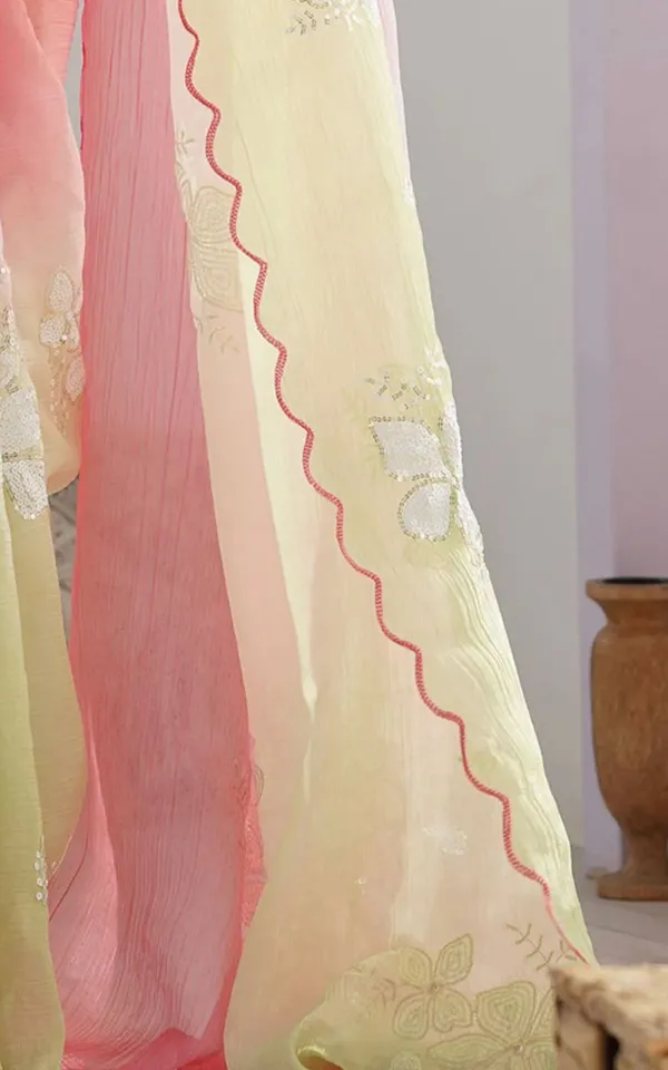Stylish_Dual_Tone_Jimmy_Chhu_Saree_with_Scallop_Border