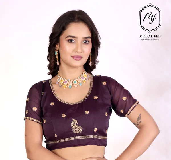 Deep_Wine_Silk_Blend_Saree_with_Ornate_Gold_Peacock_Border