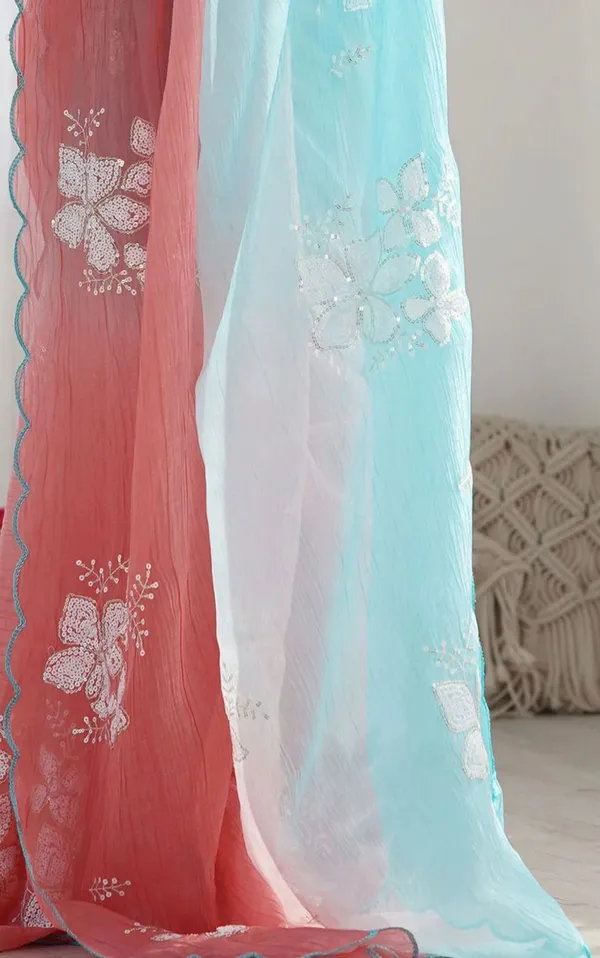 Stylish_Dual_Tone_Jimmy_Chhu_Saree_with_Scallop_Border