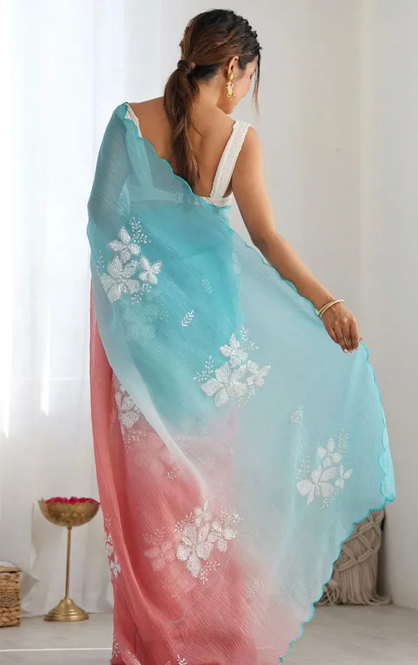 Stylish_Dual_Tone_Jimmy_Chhu_Saree_with_Scallop_Border