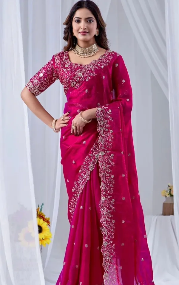ELEGANT_PINK_COLOUR_SAREE_WITH_CHIFFON_SILK_FABRIC