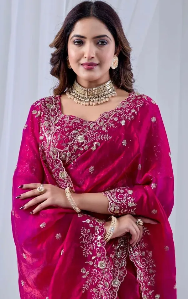 ELEGANT_PINK_COLOUR_SAREE_WITH_CHIFFON_SILK_FABRIC