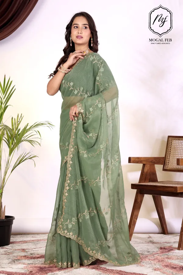 Elegant_Sage_Green_Embroidered_Organza_Saree