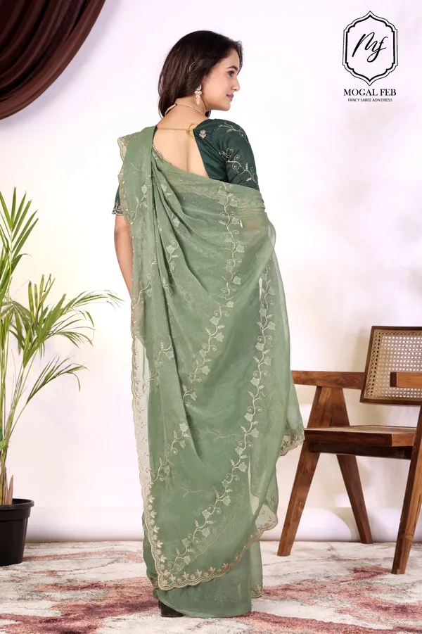 Elegant_Sage_Green_Embroidered_Organza_Saree