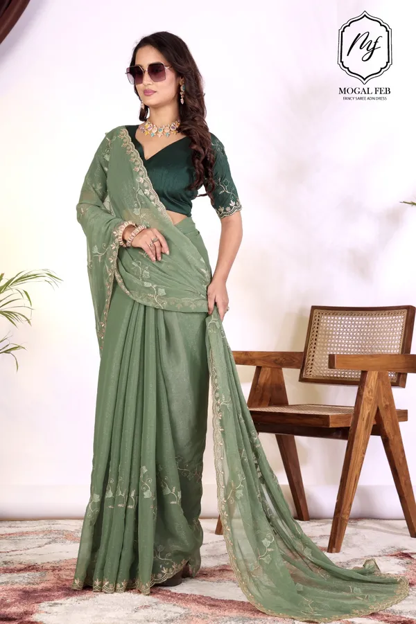 Elegant_Sage_Green_Embroidered_Organza_Saree