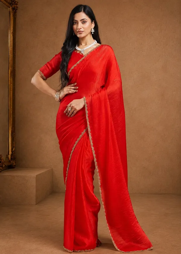 Fandy_red_chiffon_silk_trending_saree