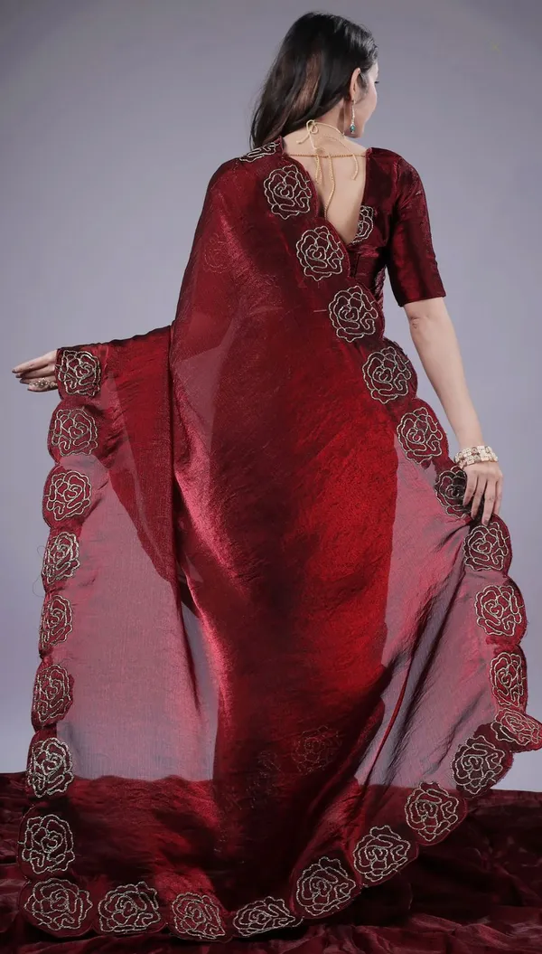 MOST_ELEGNAT_MAROON_COLOUR_EMBRODIERY_SAREE