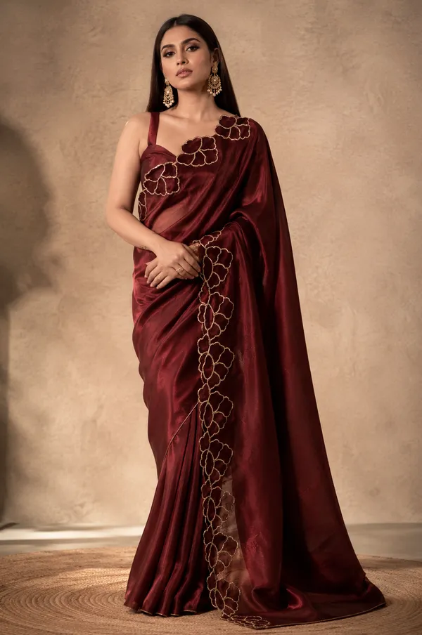 MOST_TRENDING_MARUN_CHIFFON_SAREE