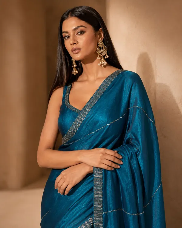 MOST_TRENDING_TEAL_BLUE_COLOUR_SAREE