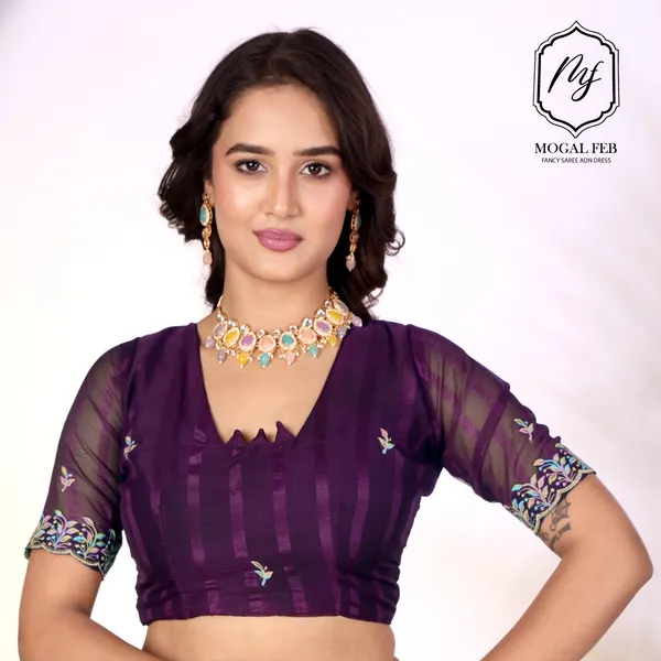 Majestic_Purple_Organza-Silk_Saree_with_Floral_Resham_Border