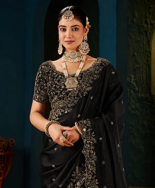 Royal_Black_Embroidered_Silk_Saree_with_Designer_Blouse_&_Zari_Border