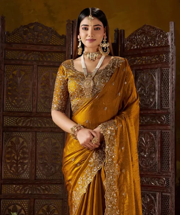 Royal_GOLD_Embroidered_Silk_Saree_with_Designer_Blouse_&_Zari_Border