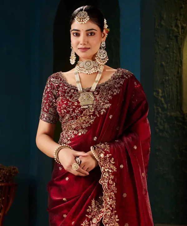 Royal_Maroon_Embroidered_Silk_Saree_with_Designer_Blouse_&_Zari_Border