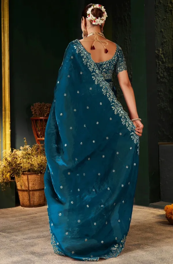Royal_Petrol_Embroidered_Silk_Saree_with_Designer_Blouse_&_Zari_Border
