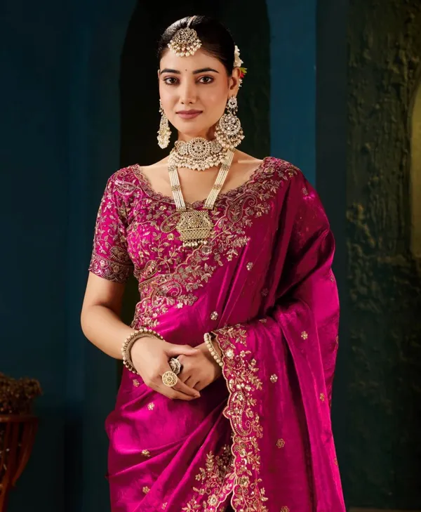 Royal_Pink_Embroidered_Silk_Saree_with_Designer_Blouse_&_Zari_Border