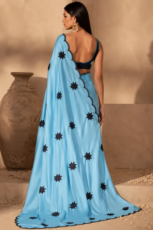 TRENDING_ELEGANCE_BLUE_COLOUR_SAREE