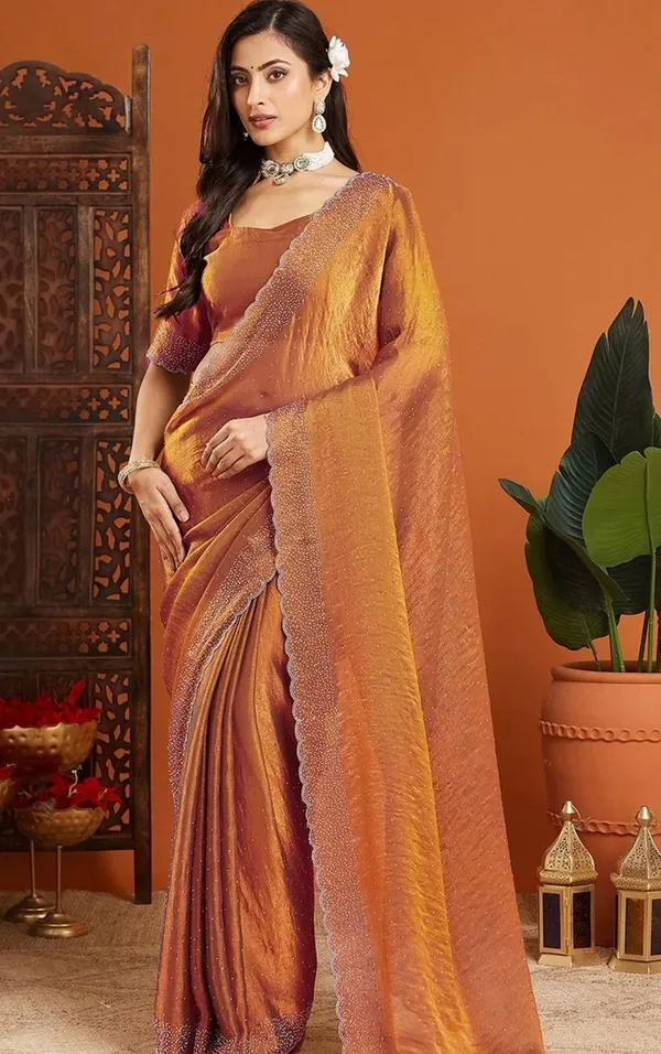 Trendiing✨_Premium_Soft_Chiffon_Silk_Saree_✨