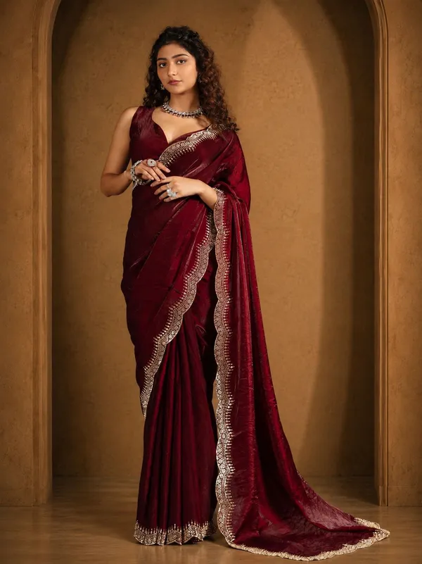 ELEGANTE_TASRIKA_MAROON_TRENDING_SAREE