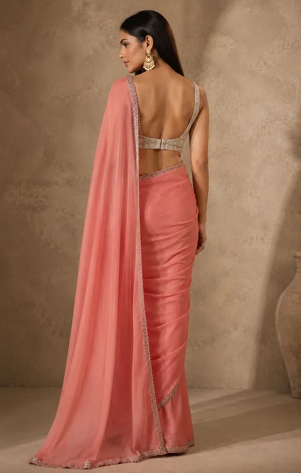 Pink_Organza_Stylish_Saree_For_Women