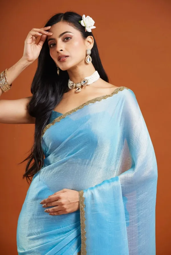 Sky_Blue_Chiffon_silk_Stylish_Saree_For_Women