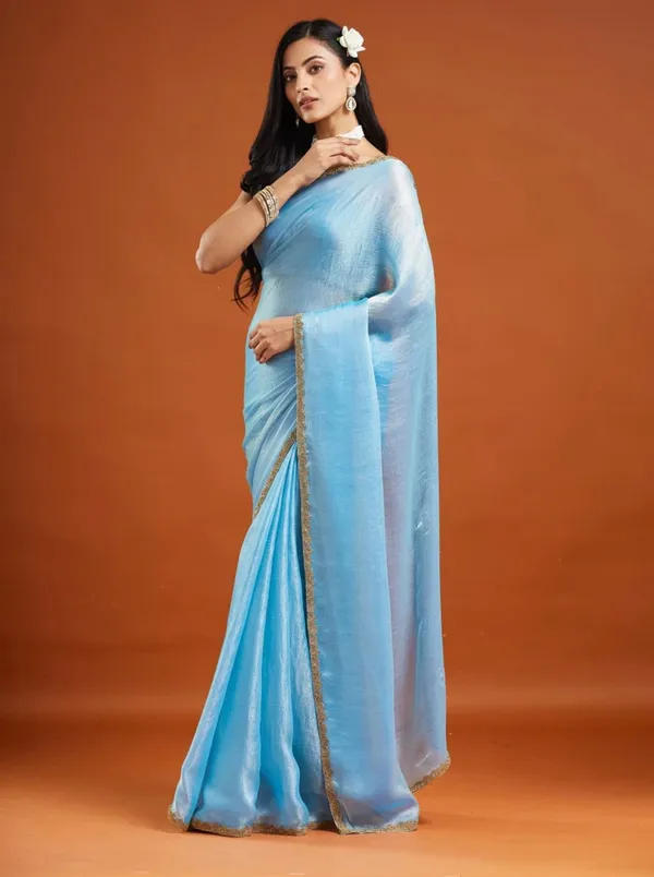Sky_Blue_Chiffon_silk_Stylish_Saree_For_Women