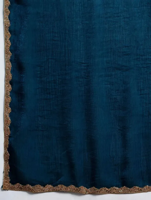 BLUE_CHIFFON_SILK_Stylish_Saree_For_Women